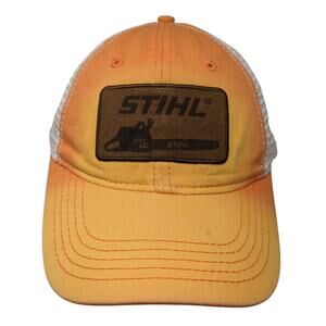 Stihl Outfitters Apparel Snapback Trucker Hat Orange One Size Mesh Back 6 Panel